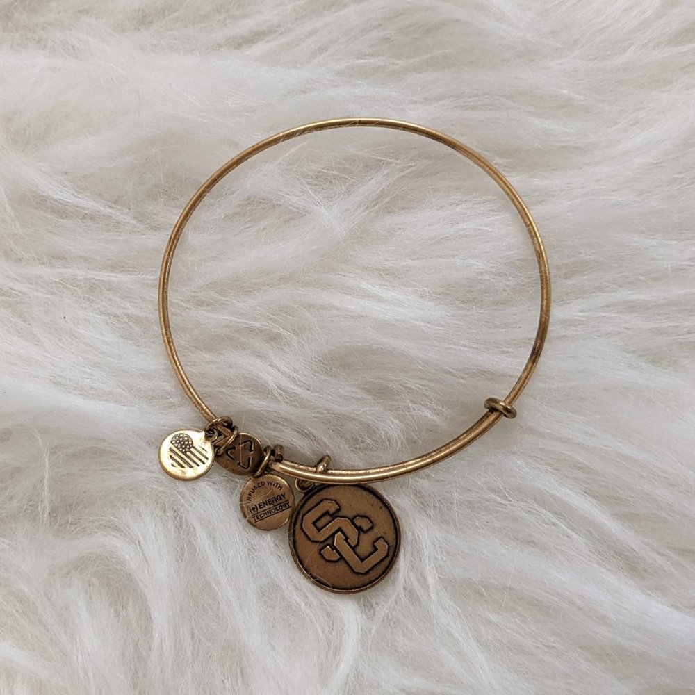 Alex and Ani Bracelet USC in Gold